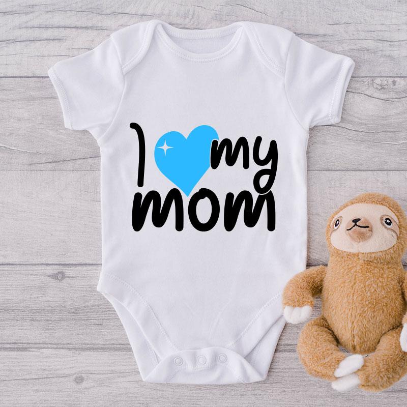 I 💙 My Mom-Onesie-Best Gift For Babies-Adorable Baby Clothes-Clothes For Baby-Best Gift For Papa-Best Gift For Mama-Cute Onesie NW0112 0-3 Months Official ONESIE Merch
