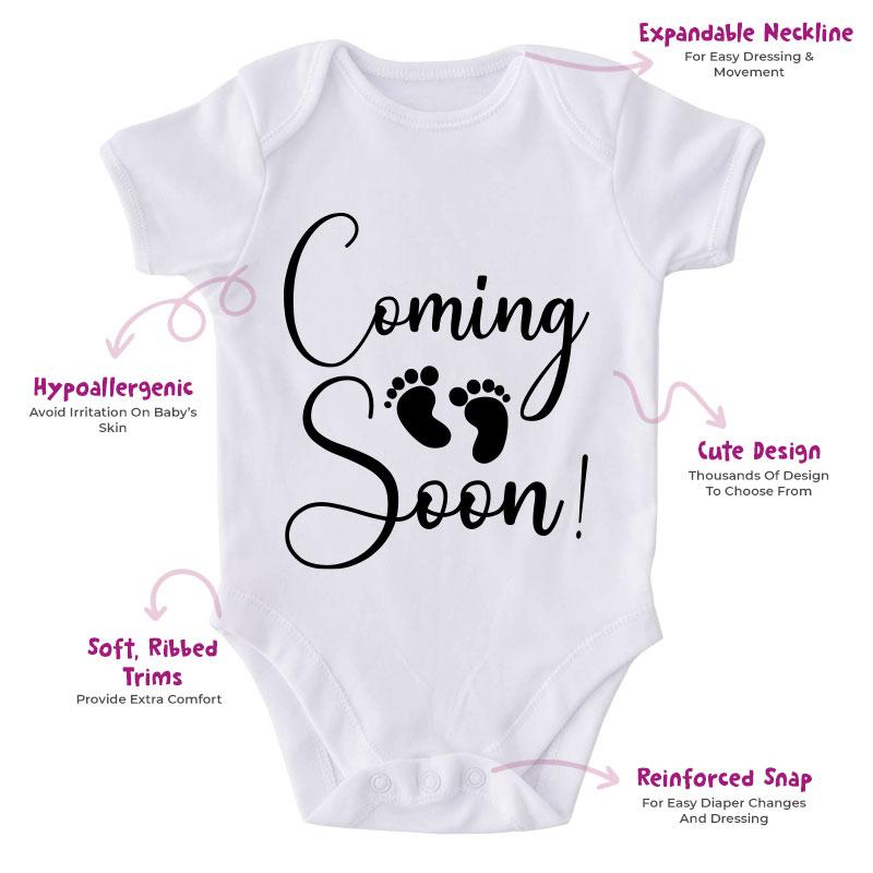 Coming Soon-Onesie-Best Gift For Babies-Adorable Baby Clothes-Clothes For Baby-Best Gift For Papa-Best Gift For Mama-Cute Onesie NW0112 0-3 Months Official ONESIE Merch
