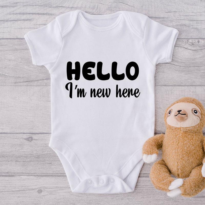 Hello I'm New Here-Onesie-Best Gift For Babies-Adorable Baby Clothes-Clothes For Baby-Best Gift For Papa-Best Gift For Mama-Cute Onesie NW0112 0-3 Months Official ONESIE Merch