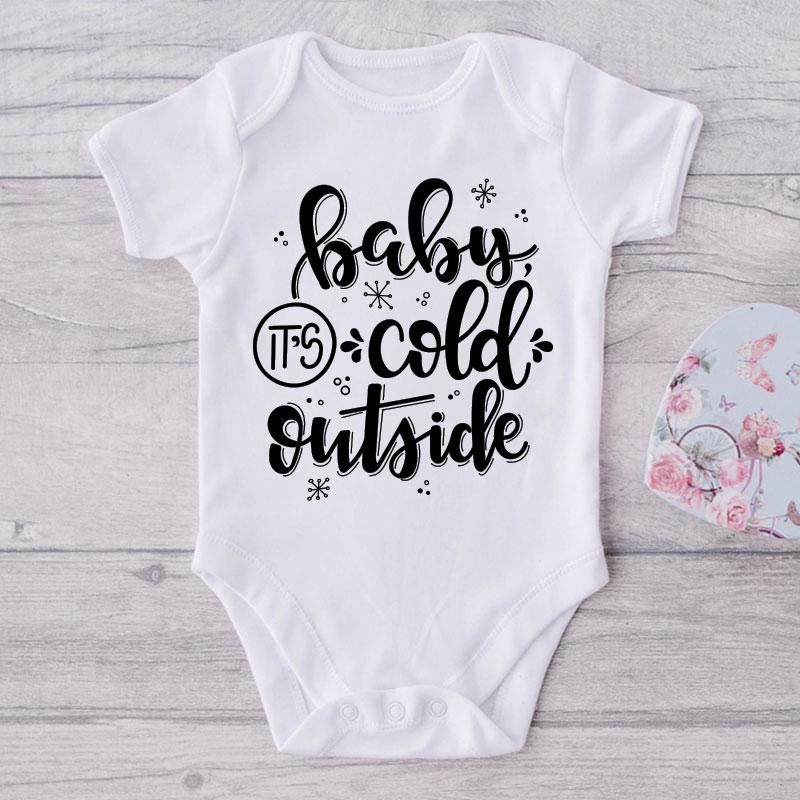 Baby, It's Cold Outside-Onesie-Best Gift For Babies-Adorable Clothes-Clothes For Baby-Best Gift For Papa-Best Gift For Mama-Cute Onesie NW0112 0-3 Months Official ONESIE Merch