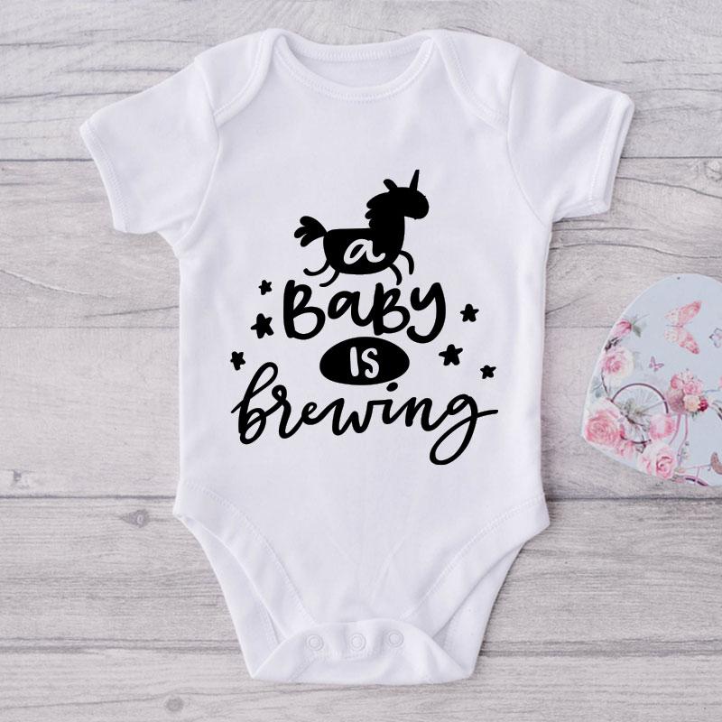 A Baby Is Brewing-Funny Onesie-Best Gift For Babies-Adorable Baby Clothes-Clothes For Baby Boy-Best Gift For Papa-Best Gift For Mama-Cute Onesie NW0112 0-3 Months Official ONESIE Merch