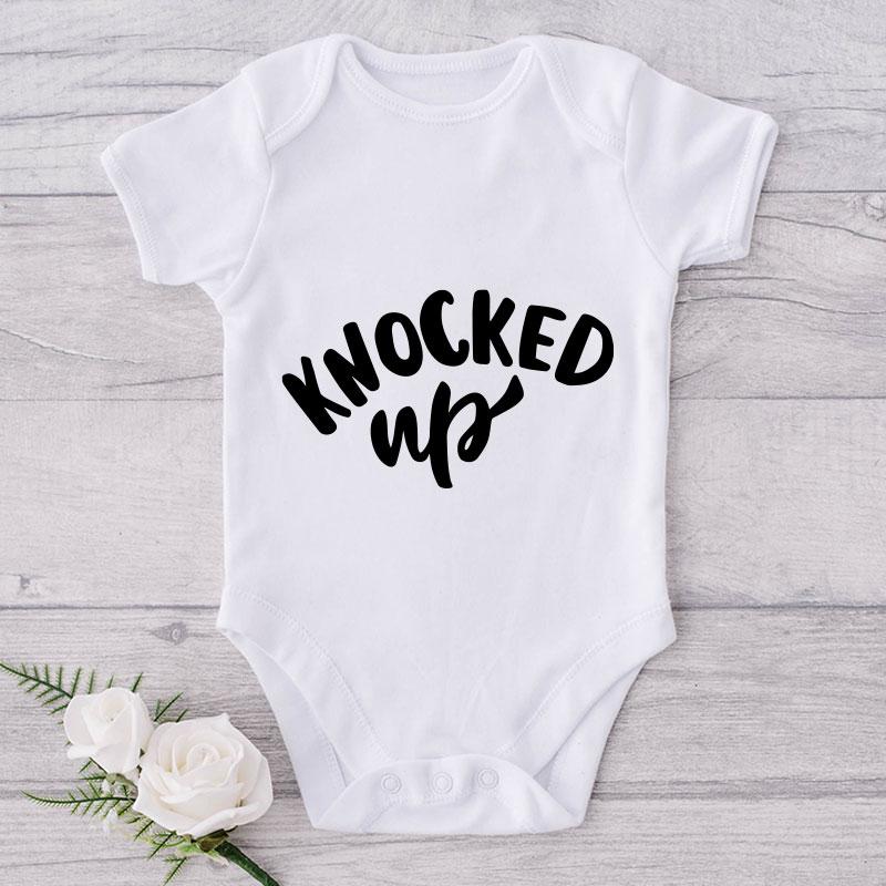 Knocked Up-Funny Onesie-Best Gift For Babies-Adorable Baby Clothes-Clothes For Baby-Best Gift For Papa-Best Gift For Mama-Cute Onesie NW0112 0-3 Months Official ONESIE Merch