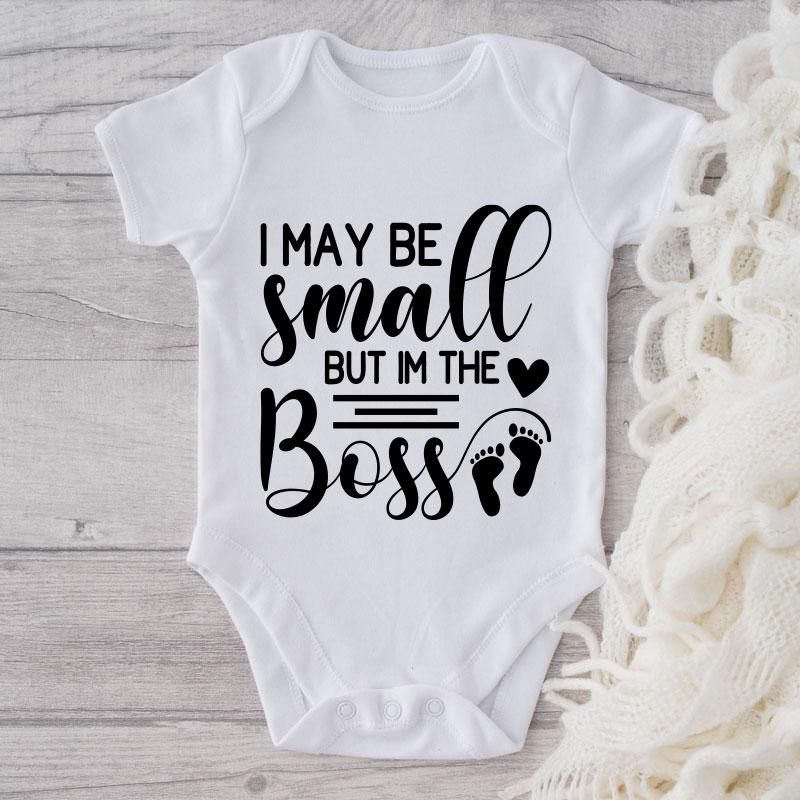 I May Be Small But I'm The Boss-Funny Onesie-Best Gift For Babies-Adorable Baby Clothes-Clothes For Baby-Best Gift For Papa-Best Gift For Mama-Cute Onesie NW0112 0-3 Months Official ONESIE Merch
