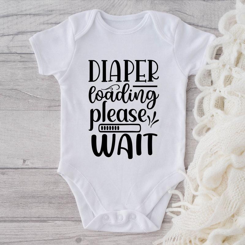 Diaper Loading Please Wait-Onesie-Best Gift For Babies-Adorable Baby Clothes-Clothes For Baby-Best Gift For Papa-Best Gift For Mama-Cute Onesie NW0112 0-3 Months Official ONESIE Merch
