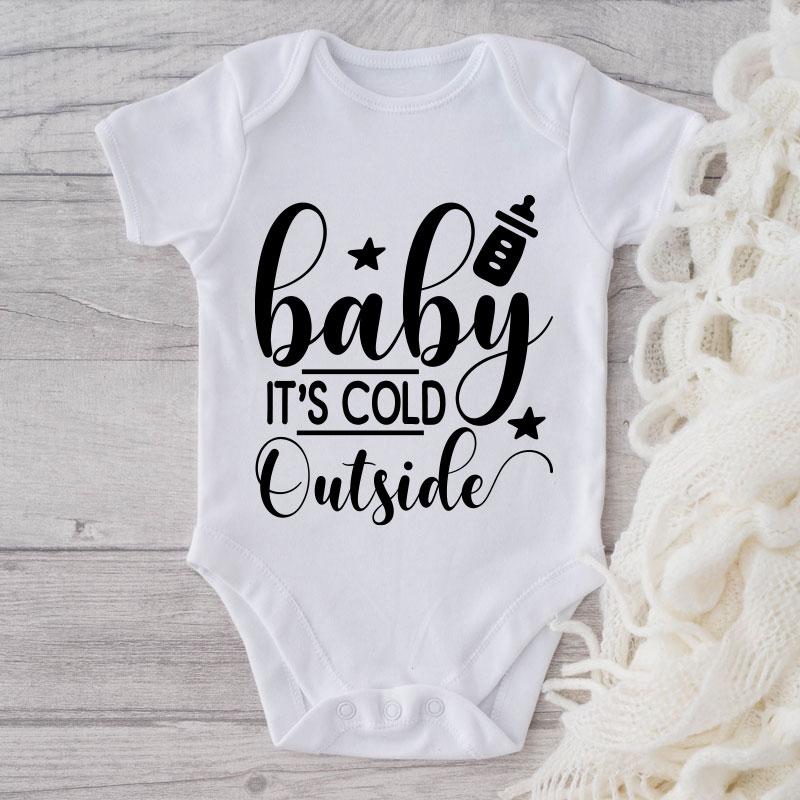 Baby It'S Cold Outside-Funny Onesie-Best Gift For Babies-Adorable Baby Clothes-Clothes For Baby-Best Gift For Papa-Best Gift For Mama-Cute Onesie NW0112 0-3 Months Official ONESIE Merch