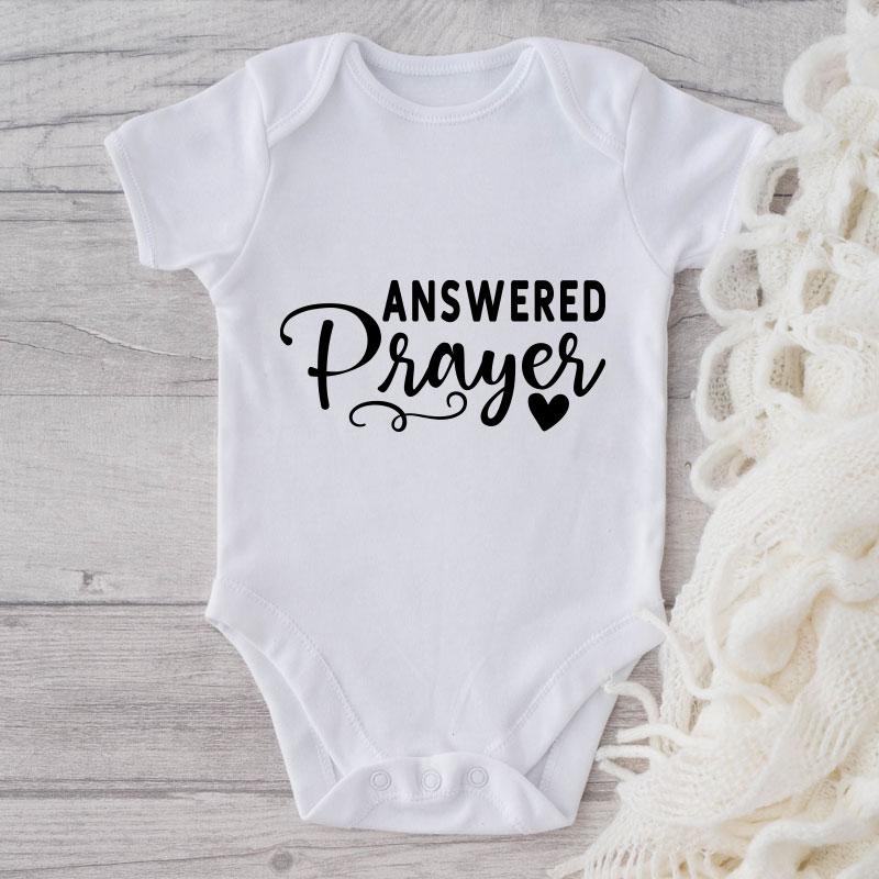 Answered Prayer-Onesie-Best Gift For Babies-Adorable Baby Clothes-Clothes For Baby-Best Gift For Papa-Best Gift For Mama-Cute Onesie NW0112 0-3 Months Official ONESIE Merch