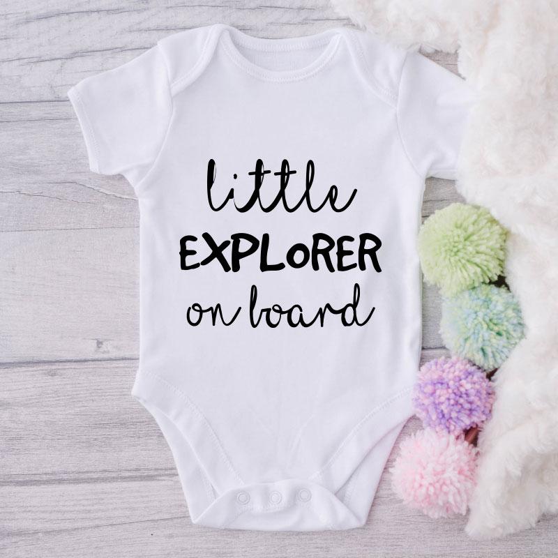 Little Explorer On Board-Onesie-Best Gift For Babies-Adorable Baby Clothes-Clothes For Baby-Best Gift For Papa-Best Gift For Mama-Cute Onesie NW0112 0-3 Months Official ONESIE Merch