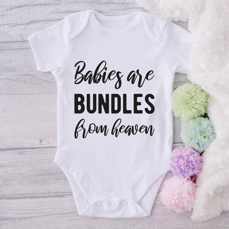 Babies Are Bundles From Heaven-Onesie-Best Gift For Babies-Adorable Baby Clothes-Clothes For Baby-Best Gift For Papa-Best Gift For Mama-Cute Onesie NW0112 0-3 Months Official ONESIE Merch