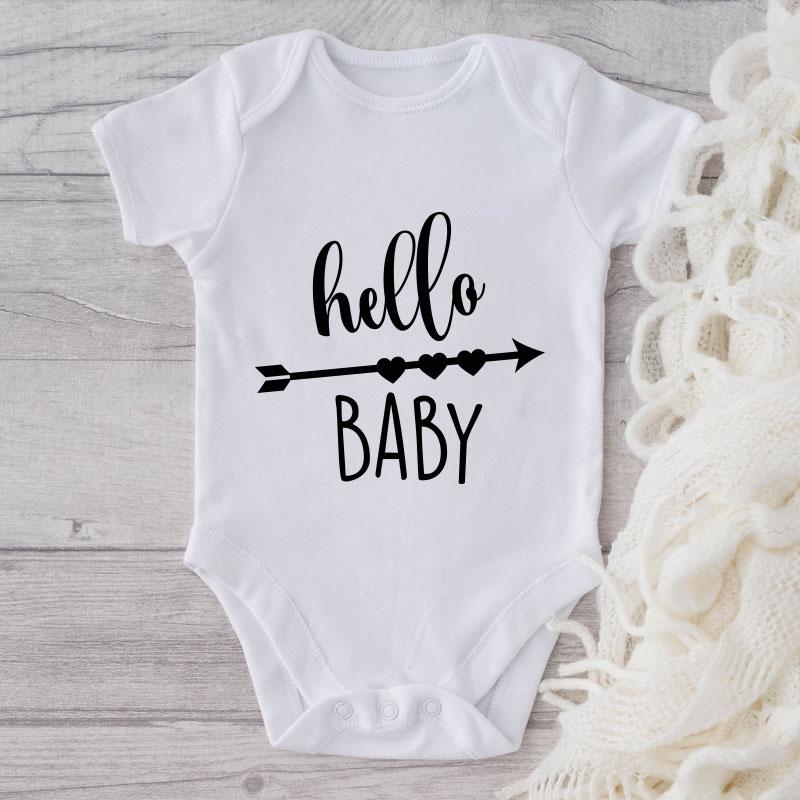 Hello Baby-Onesie-Adorable Baby Clothes-Clothes For Baby-Best Gift For Papa-Best Gift For Mama-Cute Onesie NW0112 0-3 Months Official ONESIE Merch