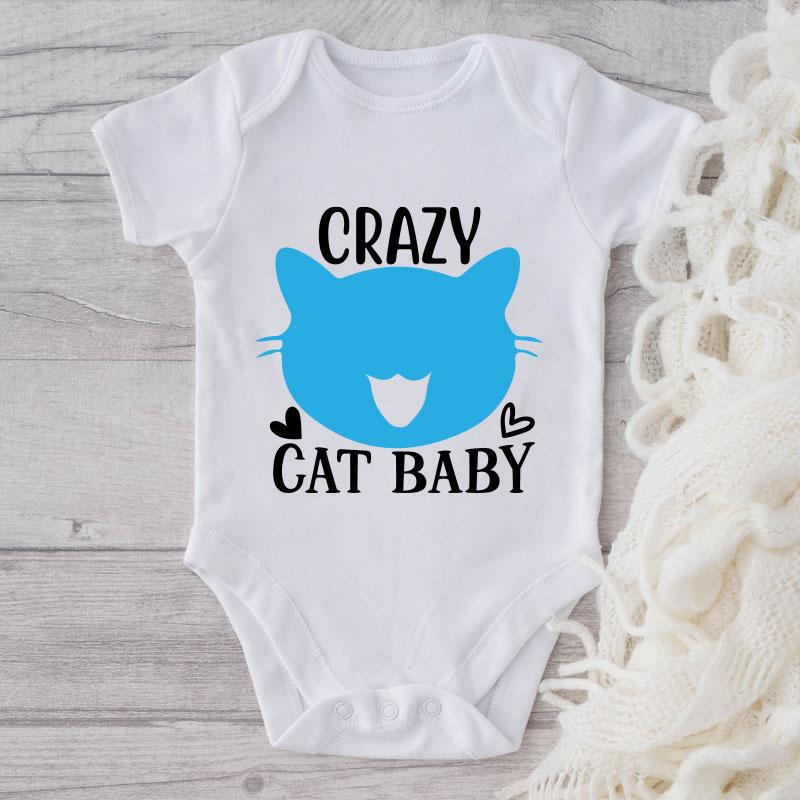 Crazy Cat Baby-Funny Onesie-Adorable Baby Clothes-Clothes For Baby-Best Gift For Papa-Best Gift For Mama-Cute Onesie NW0112 0-3 Months Official ONESIE Merch