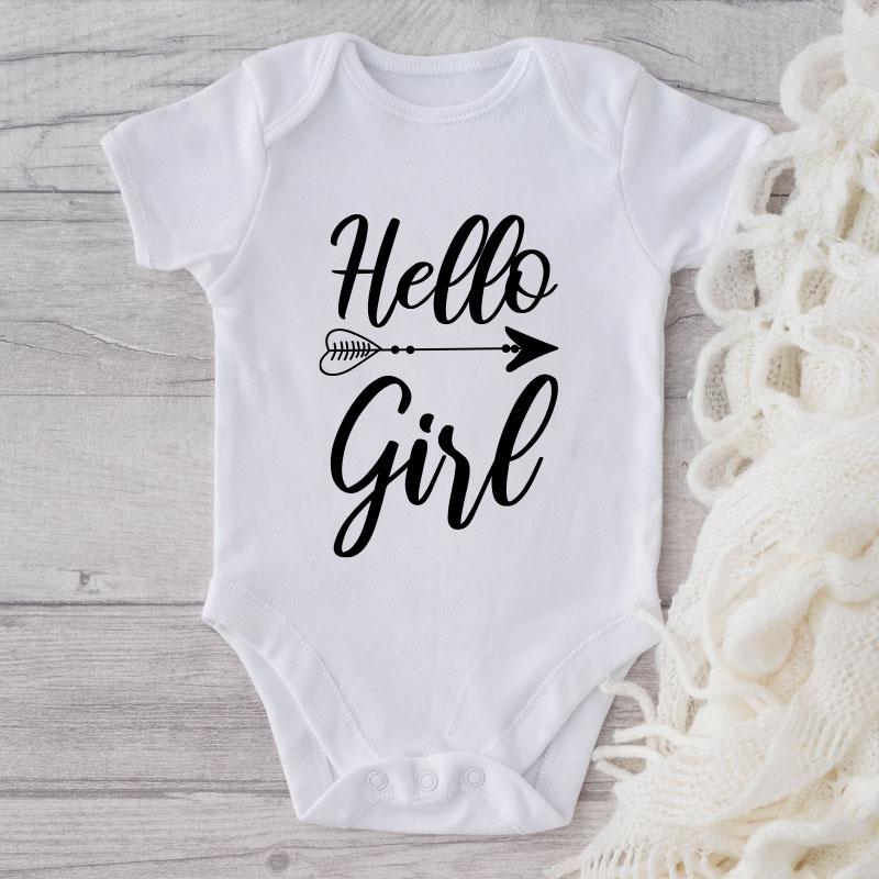 Hello Girl-Onesie-Adorable Baby Clothes-Clothes For Baby-Best Gift For Papa-Best Gift For Mama-Cute Onesie NW0112 0-3 Months Official ONESIE Merch