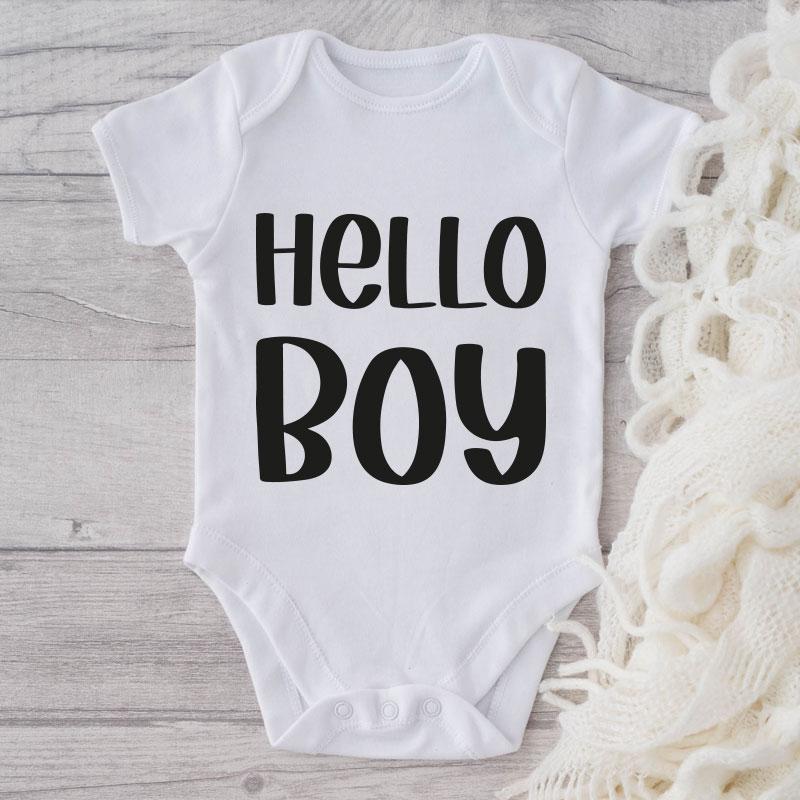 Hello Boy-Onesie-Adorable Baby Clothes-Clothes For Baby-Best Gift For Papa-Best Gift For Mama-Cute Onesie NW0112 0-3 Months Official ONESIE Merch