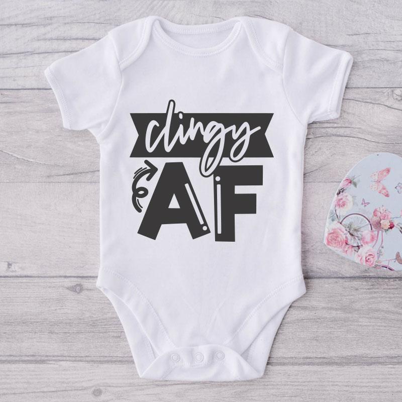 Clingy Af-Funny Onesie-Adorable Baby Clothes-Clothes For Baby-Best Gift For Papa-Best Gift For Mama-Cute Onesie NW0112 0-3 Months Official ONESIE Merch