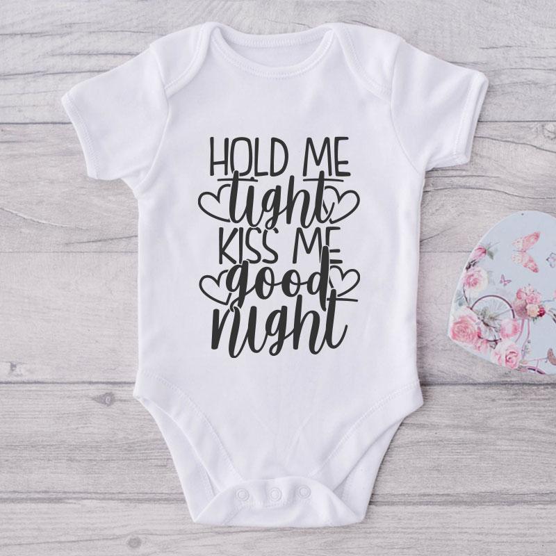 Hold Me Tight Kiss Me Good Night-Onesie-Adorable Baby Clothes-Clothes For Baby-Best Gift For Papa-Best Gift For Mama-Cute Onesie NW0112 0-3 Months Official ONESIE Merch