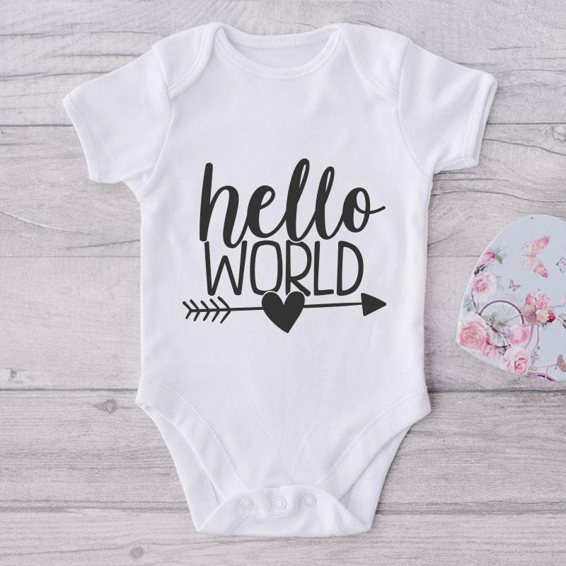 Hello World-Onesie-Adorable Baby Clothes-Clothes For Baby-Best Gift For Papa-Best Gift For Mama-Cute Onesie NW0112 0-3 Months Official ONESIE Merch