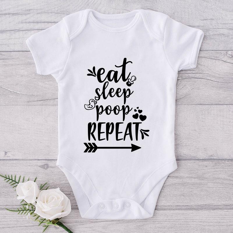 Eat Sleep Poop Repeat-Funny Onesie-Adorable Baby Clothes-Clothes For Baby-Best Gift For Papa-Best Gift For Mama-Cute Onesie NW0112 0-3 Months Official ONESIE Merch
