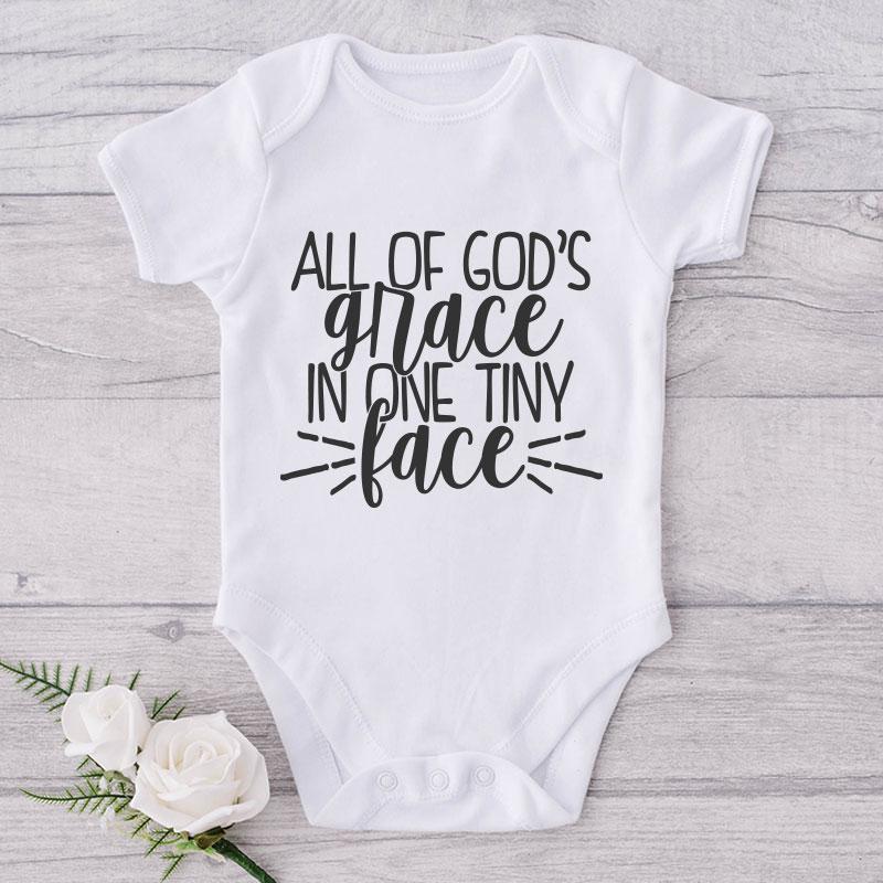 All Of God's Grace In One Tiny Face-Onesie-Adorable Baby Clothes-Clothes For Baby-Best Gift For Papa-Best Gift For Mama-Cute Onesie NW0112 0-3 Months Official ONESIE Merch