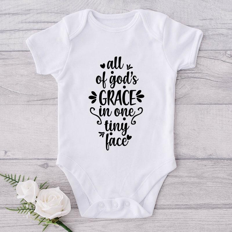 All Of God's Grace In One Tiny Face-Onesie-Adorable Baby Clothes-Clothes For Baby-Best Gift For Papa-Best Gift For Mama-Cute Onesie NW0112 0-3 Months Official ONESIE Merch
