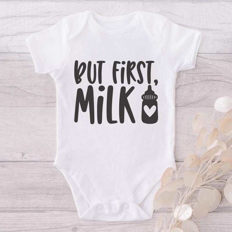 But First Milk-Onesie-Adorable Baby Clothes-Clothes For Baby-Best Gift For Papa-Best Gift For Mama-Cute Onesie NW0112 0-3 Months Official ONESIE Merch