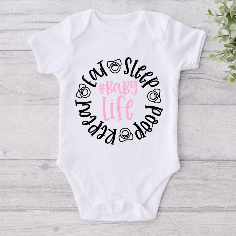 Eat Sleep Poop Repeat #BabyLIfe-Funny Onesie-Best Gift For Babies-Adorable Baby Clothes-Clothes For Baby-Best Gift For Papa-Best Gift For Mama-Cute Onesie NW0112 0-3 Months Official ONESIE Merch