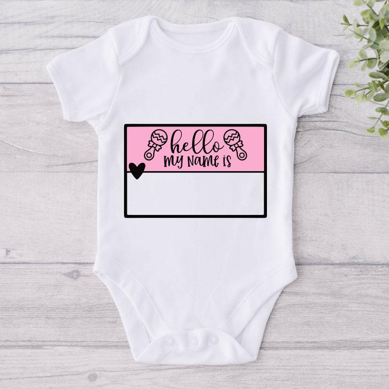 Hello My Name Is-Onesie-Best Gift For Babies-Adorable Baby Clothes-Clothes For Baby-Best Gift For Papa-Best Gift For Mama-Cute Onesie NW0112 0-3 Months Official ONESIE Merch