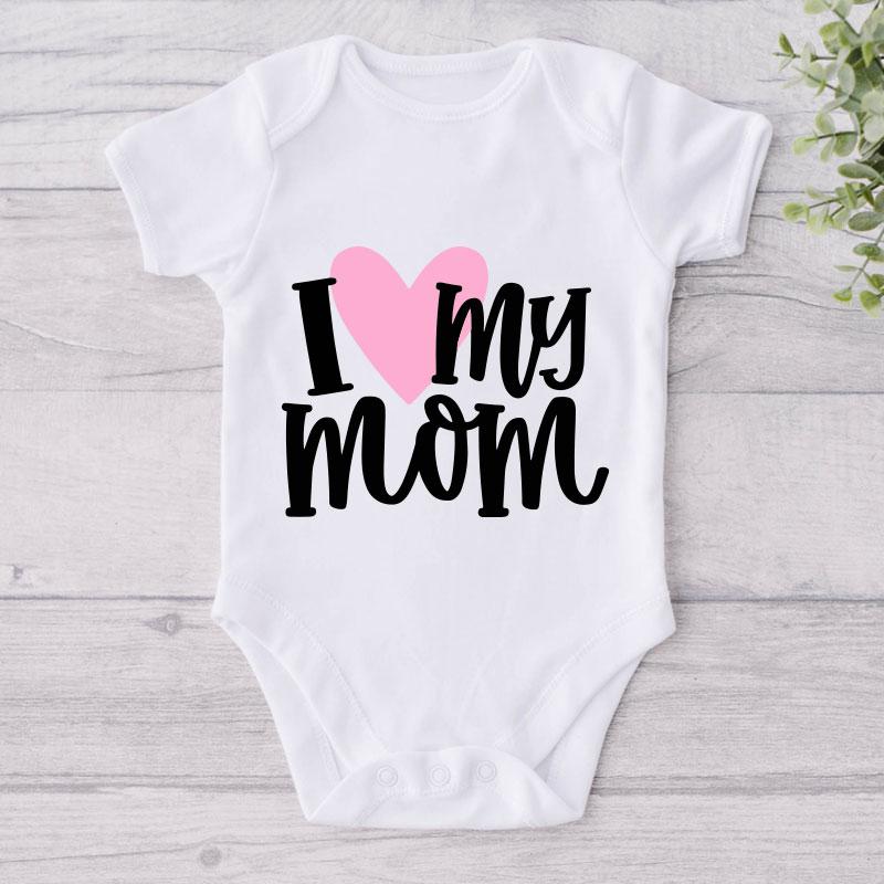 I Love My Mom-Onesie-Best Gift For Babies-Adorable Baby Clothes-Clothes For Baby-Best Gift For Papa-Best Gift For Mama-Cute Onesie NW0112 0-3 Months Official ONESIE Merch