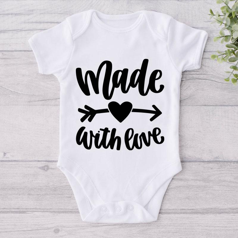 Made With Love-Onesie-Best Gift For Babies-Adorable Baby Clothes-Clothes For Baby-Best Gift For Papa-Best Gift For Mama-Cute Onesie NW0112 0-3 Months Official ONESIE Merch