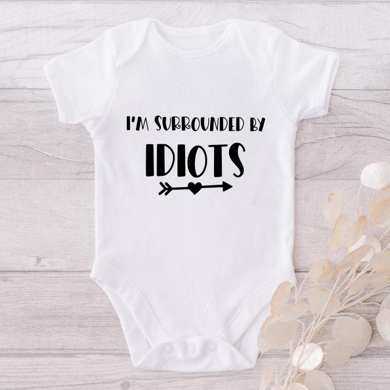 I'm Surrounded By Idiots-Onesie-Best Gift For Babies-Adorable Baby Clothes-Clothes For Baby-Best Gift For Papa-Best Gift For Mama-Cute Onesie NW0112 0-3 Months Official ONESIE Merch