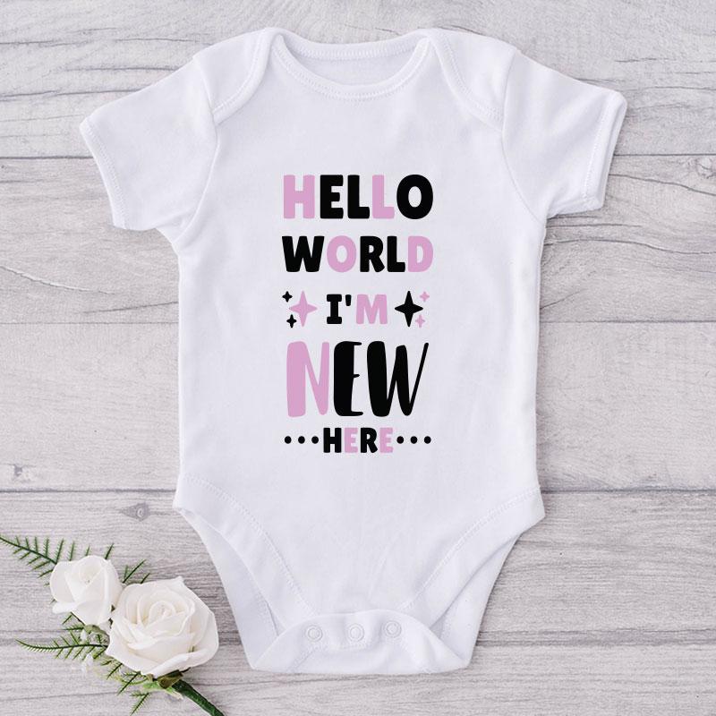 Hello World I'm New Here-Onesie-Best Gift For Babies-Adorable Baby Clothes-Clothes For Baby-Best Gift For Papa-Best Gift For Mama-Cute Onesie NW0112 0-3 Months Official ONESIE Merch