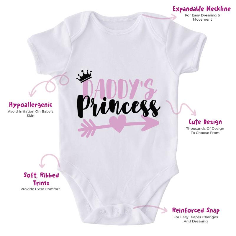 Daddy's Princess-Onesie-Best Gift For Babies-Adorable Baby Clothes-Clothes For Baby-Best Gift For Papa-Best Gift For Mama-Cute Onesie NW0112 0-3 Months Official ONESIE Merch
