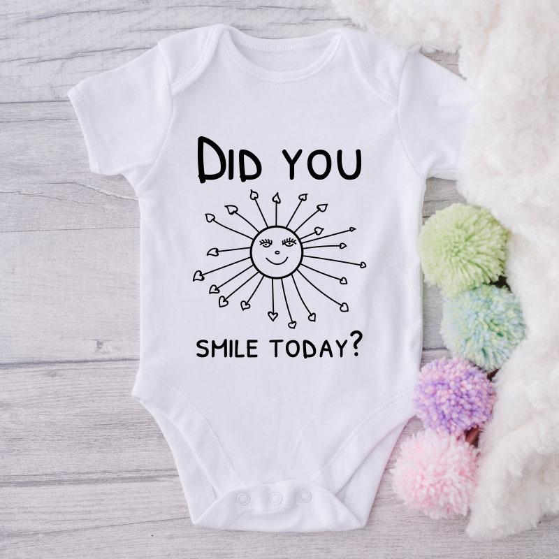 Did You Smile Today?-Onesie-Best Gift For Babies-Adorable Baby Clothes-Clothes For Baby-Best Gift For Papa-Best Gift For Mama-Cute Onesie NW0112 0-3 Months Official ONESIE Merch