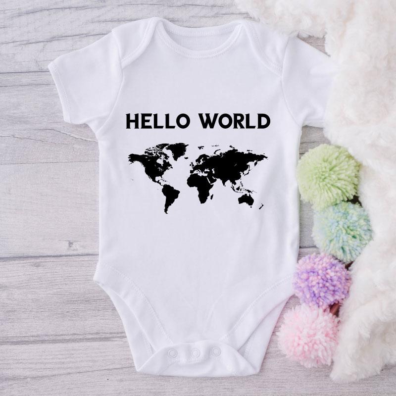 Hello World-Onesie-Best Gift For Babies-Adorable Baby Clothes-Clothes For Baby-Best Gift For Papa-Best Gift For Mama-Cute Onesie NW0112 0-3 Months Official ONESIE Merch
