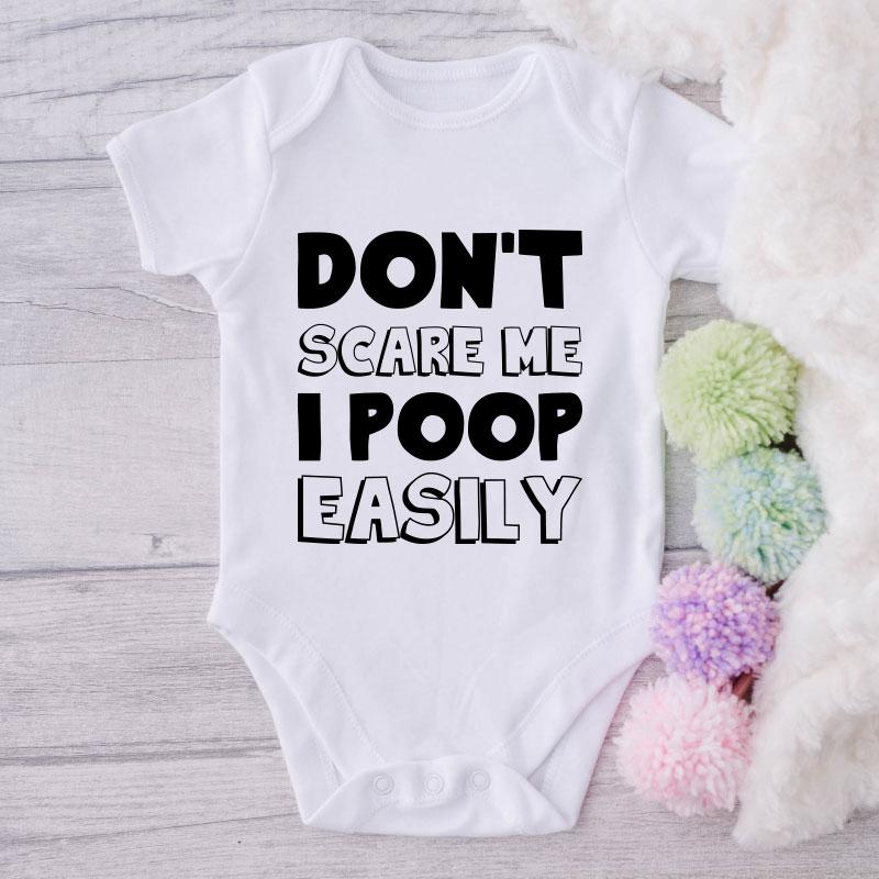 Don't Scare Me I Poop Easily-Onesie-Best Gift For Babies-Adorable Baby Clothes-Clothes For Baby-Best Gift For Papa-Best Gift For Mama-Cute Onesie NW0112 0-3 Months Official ONESIE Merch