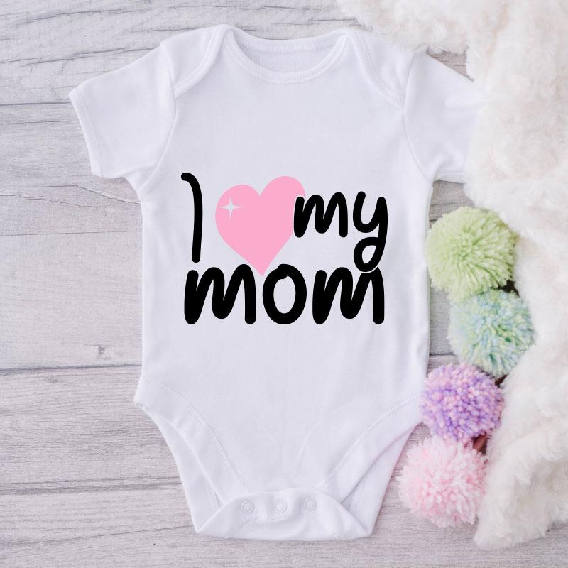 I Love My Mom-Onesie-Best Gift For Babies-Adorable Baby Clothes-Clothes For Baby-Best Gift For Papa-Best Gift For Mama-Cute Onesie NW0112 0-3 Months Official ONESIE Merch