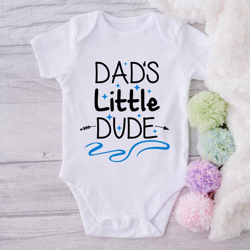 Dad's Little Dude-Onesie-Best Gift For Babies-Adorable Baby Clothes-Clothes For Baby-Best Gift For Papa-Best Gift For Mama-Cute Onesie NW0112 0-3 Months Official ONESIE Merch