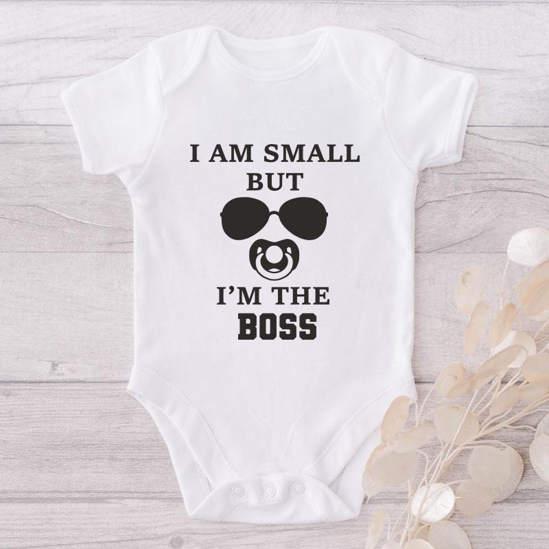 I Am Small But I'm The Boss-Onesie-Best Gift For Babies-Adorable Baby Clothes-Clothes For Baby-Best Gift For Papa-Best Gift For Mama-Cute Onesie NW0112 0-3 Months Official ONESIE Merch
