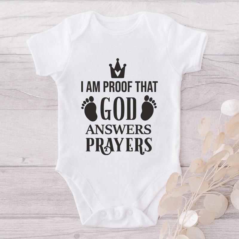 I Am A Proof That God Answers Prayers-Onesie-Best Gift For Babies-Adorable Baby Clothes-Clothes For Baby-Best Gift For Papa-Best Gift For Mama-Cute Onesie NW0112 0-3 Months Official ONESIE Merch