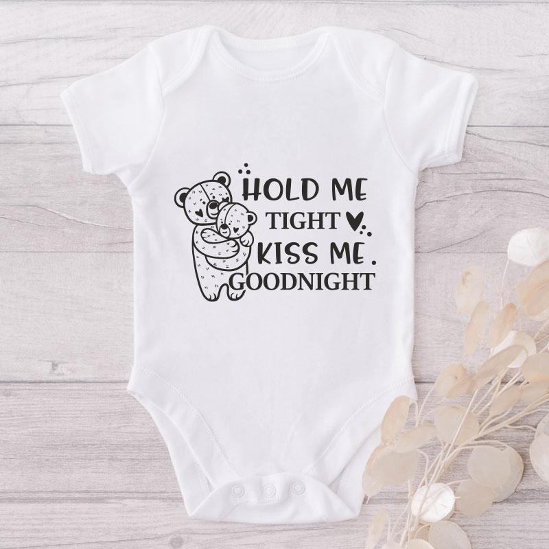 Hold Me Tight Kiss Me Goodnight-Onesie-Best Gift For Babies-Adorable Baby Clothes-Clothes For Baby-Best Gift For Papa-Best Gift For Mama-Cute Onesie NW0112 0-3 Months Official ONESIE Merch