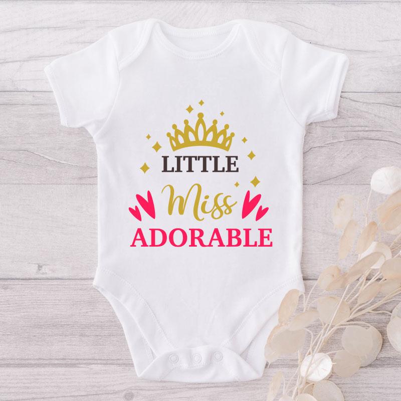 Little Miss Adorable-Onesie-Best Gift For Babies-Adorable Baby Clothes-Clothes For Baby-Best Gift For Papa-Best Gift For Mama-Cute Onesie NW0112 0-3 Months Official ONESIE Merch