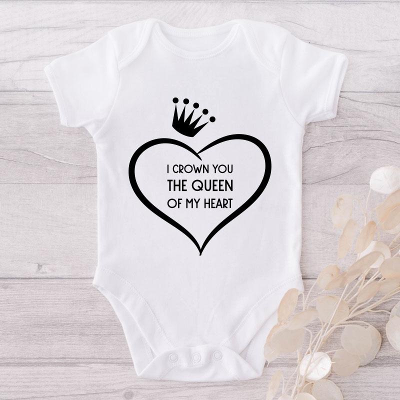 I Crown You The Queen Of My Heart-Onesie-Best Gift For Babies-Adorable Baby Clothes-Clothes For Baby-Best Gift For Papa-Best Gift For Mama-Cute Onesie NW0112 0-3 Months Official ONESIE Merch