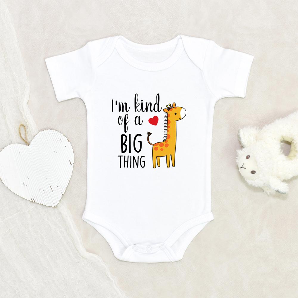 Animal Baby Onesie - Giraffe Baby Clothes - I'm Kind Of A Big Thing Baby Onesie - Funny Baby Onesie - Giraffe Baby Onesie NW0112 0-3 Months Official ONESIE Merch