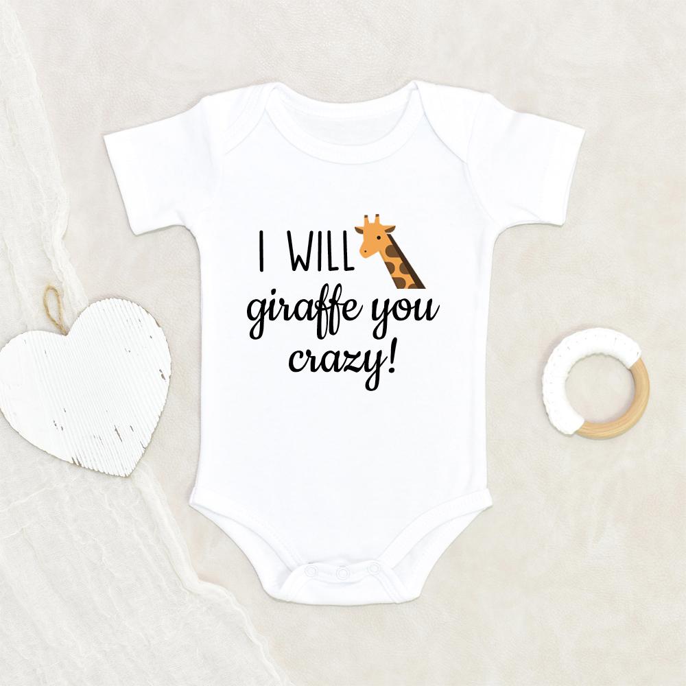 Funny Baby Clothes - Gender Neutral Baby Onesie - I Will Giraffe You Crazy Baby Onesie - Giraffe Baby Clothes - Cute Animal Baby Onesie NW0112 0-3 Months Official ONESIE Merch