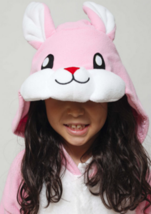 Pink Fluffy Bunny Rabbit Kids Onesie  | Onesieful OF0112 S (110) - 4-7 years - 100-120 CM Official ONESIE Merch