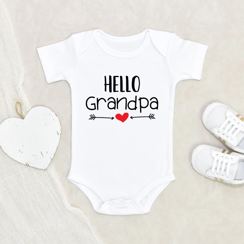 Future Grandpa Onesie - Grandpa Announcement Onesie - Hello Grandpa Baby Onesie - Grandparent Announcement Onesie - Cute Baby Clothes NW0112 0-3 Months Official ONESIE Merch