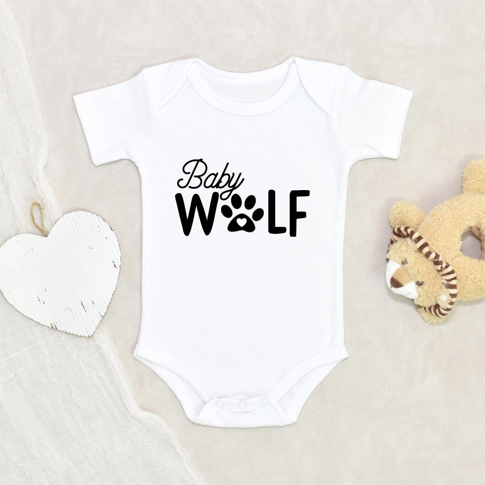 Cute Baby Wolf Onesie - Pregnancy Announcement Onesie - Baby Wolf Paw Onesie - New Baby Gift - Cute Baby Clothes NW0112 0-3 Months Official ONESIE Merch